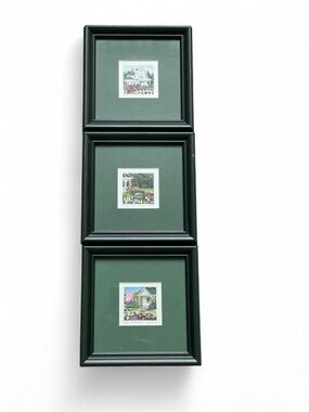 Set of 3 Ingrid Hunt Limited Edition Miniature Lithographs Hand Signed Numbered